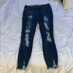 dark denim ripped jeans